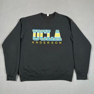 UCLA Anderson Sweatshirt Mens Large Black Crewneck Pullover‎ Collegiate Sweater